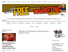 Tablet Screenshot of chiropracticmarketingadvice.com